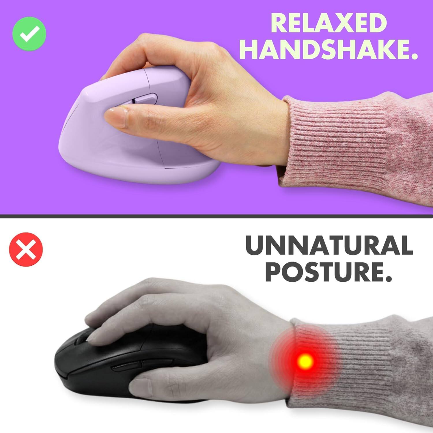 RELAXED HANDSHAKE.

UNNATURAL POSTURE.