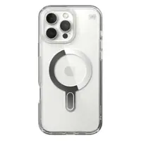 Speck - Presidio Perfect Clear ClickLock Case with MagSafe for Apple iPhone 16 Pro Max - Clear/Chrome - Front_Zoom