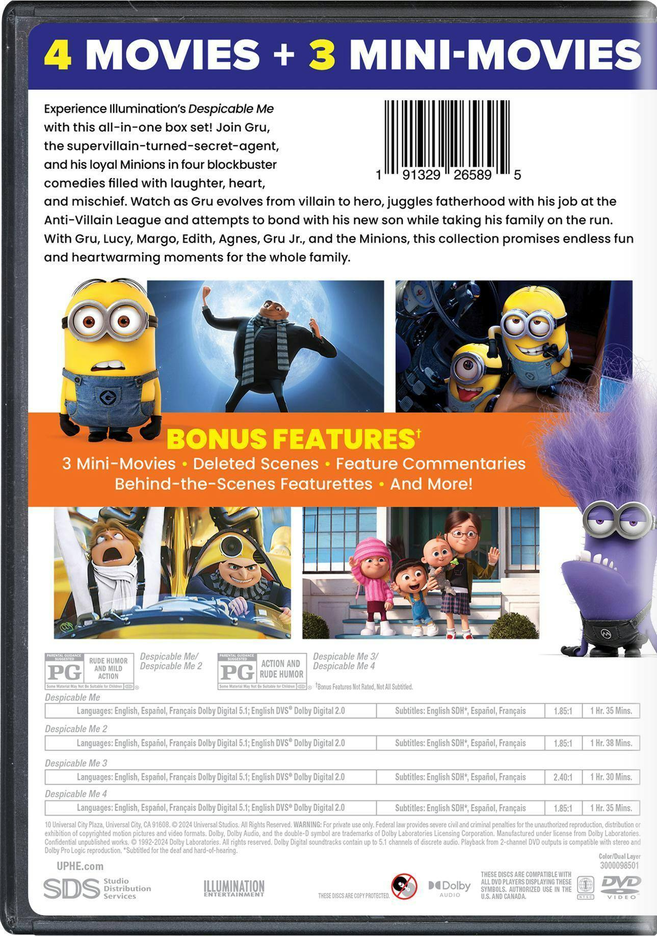 Back. Illumination's Despicable Me 4-Movie Collection [DVD].