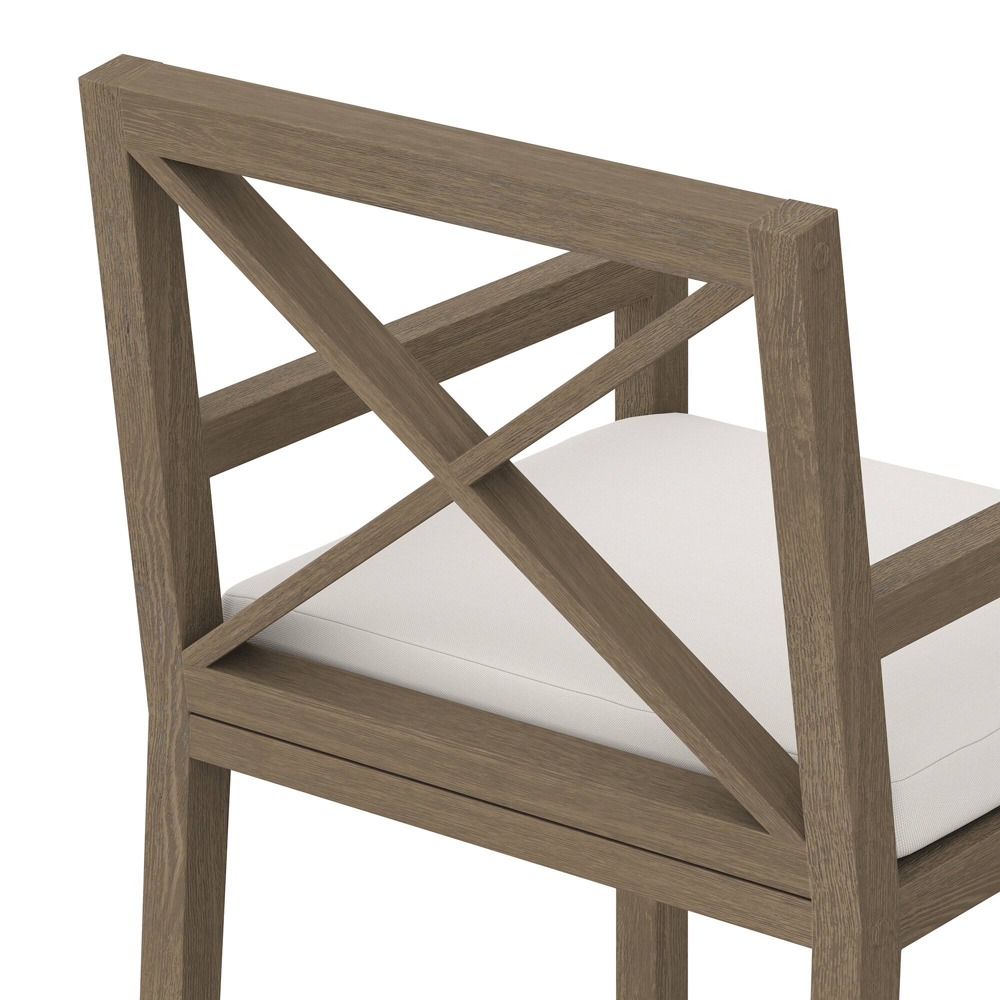 Alt View 5. Modway - Northlake Outdoor Patio Teak Dining Armchair by Modway - Weathered Gray.