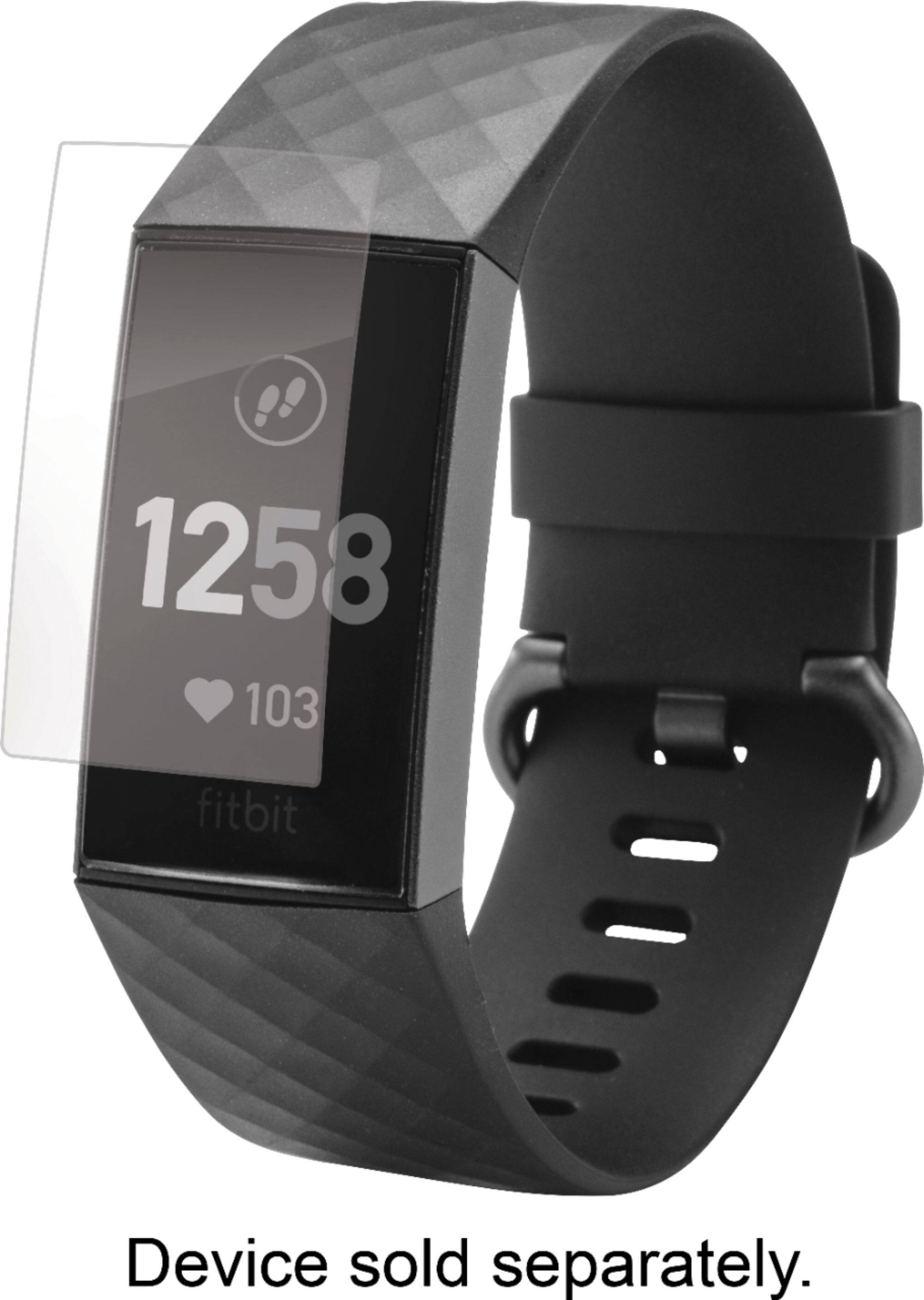 Angle. ZAGG - InvisibleShield HD Clear Screen Protector for Fitbit Charge 3 - Clear.