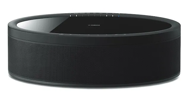 Front. Yamaha - MusicCast 50 Wireless Speaker with Wi-Fi, Bluetooth and Airplay. Works with Alexa and Google Assistant - Black.