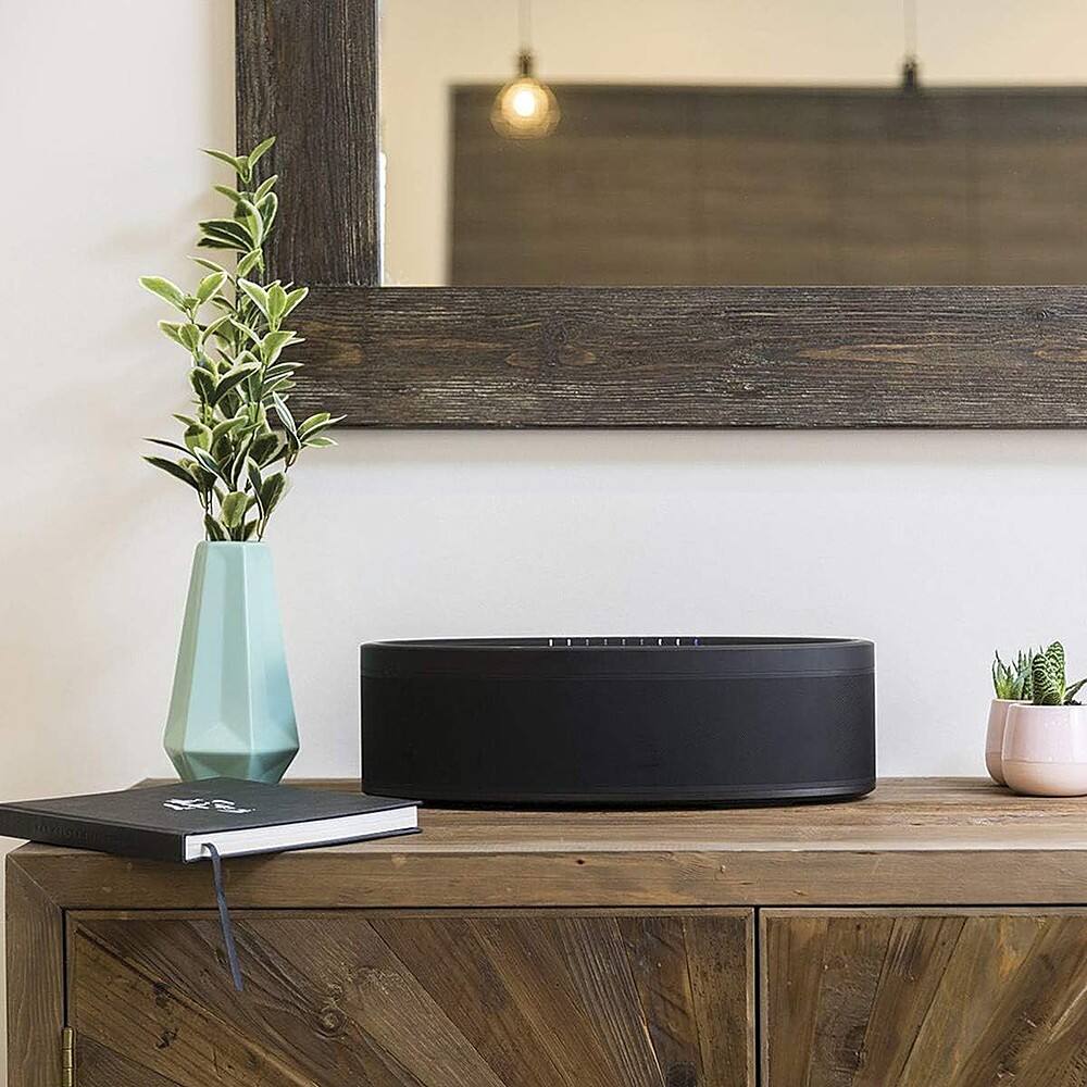 Back. Yamaha - MusicCast 50 Wireless Speaker with Wi-Fi, Bluetooth and Airplay. Works with Alexa and Google Assistant - Black.