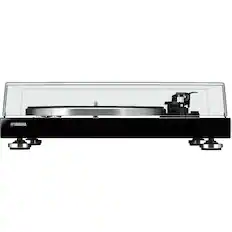 Front. Yamaha - Stereo Turntable - Piano Black.