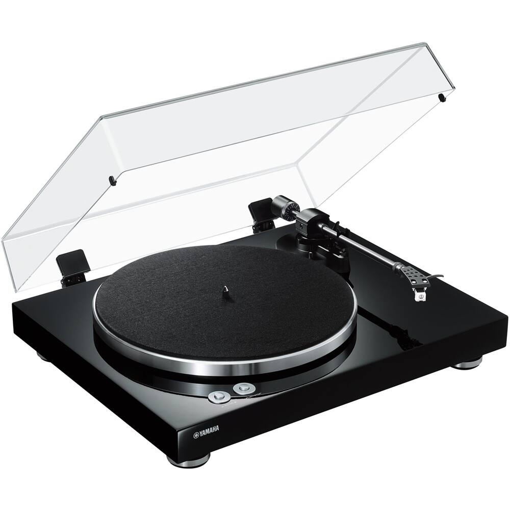 Left. Yamaha - Stereo Turntable - Piano Black.
