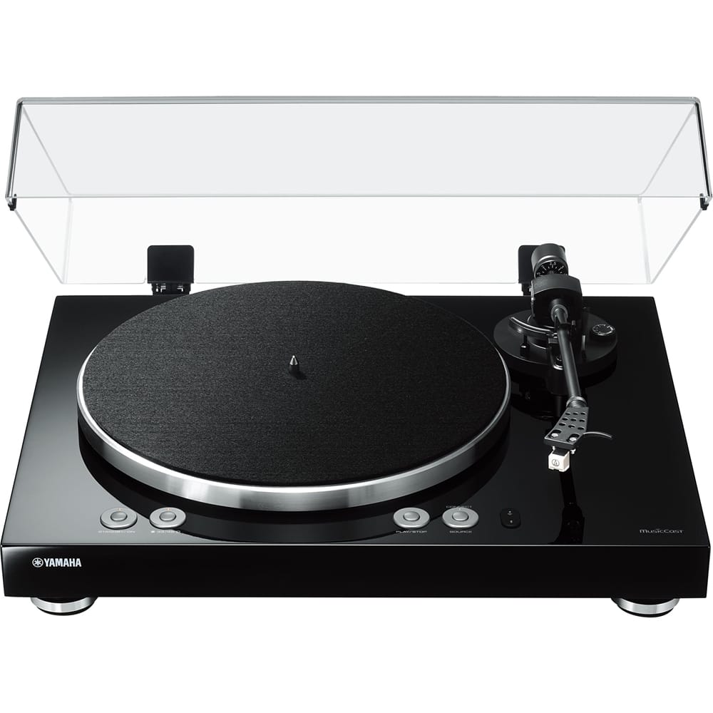 Yamaha - TT-N503BL MusicCast WiFi Music Streaming Turntable - Piano Black - Front_Zoom