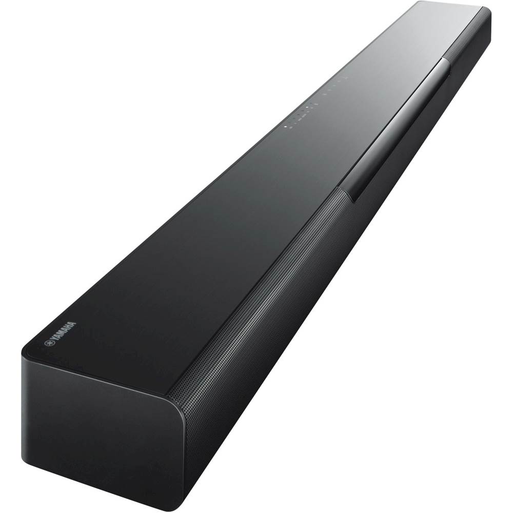 Angle View: Yamaha - MusicCast BAR 400 200W Hi-Res Sound Bar with Wireless Subwoofer - Black