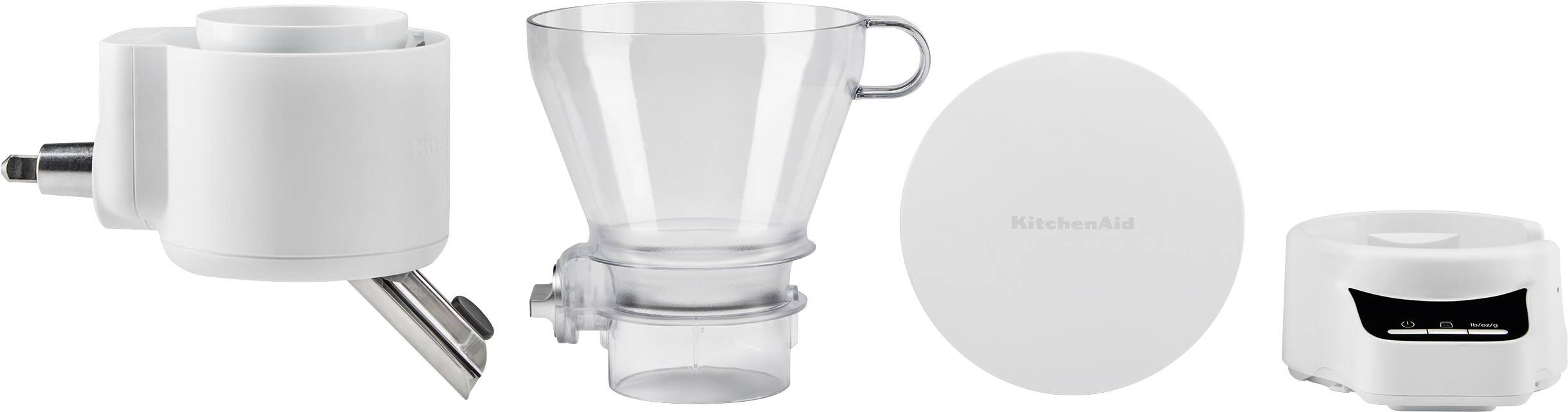 Angle. KitchenAid - Sifter + Scale Attachment for KitchenAid Stand Mixers - White.