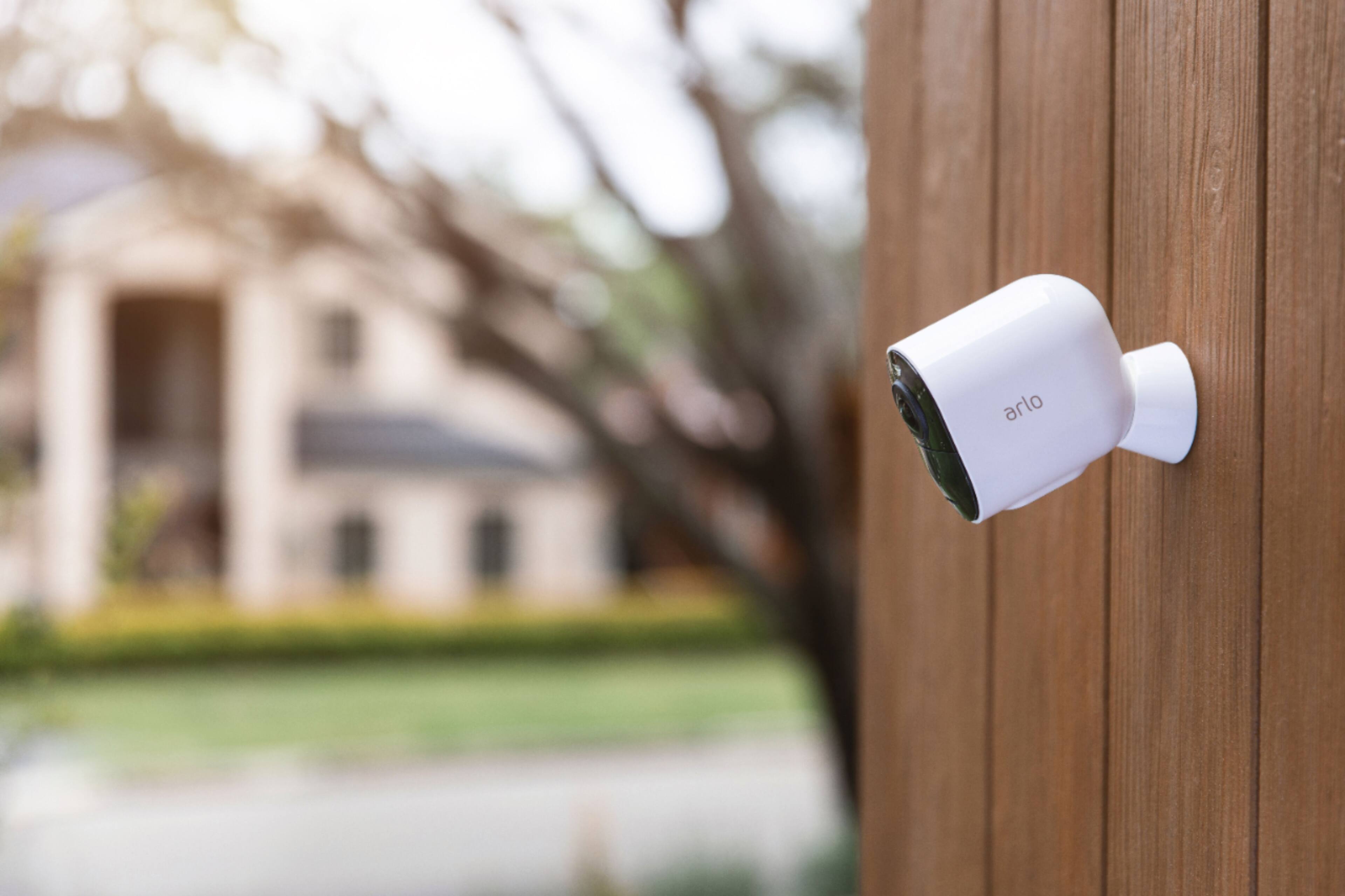 Alt View 11. Arlo - Ultra 3-Camera Indoor/Outdoor Wire Free 4K HDR Security Camera System - White.