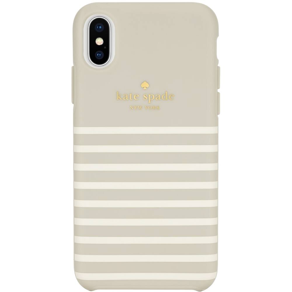 soft touch comold case for apple iphone x and xs - cream/soft touch comold feeder stripe clocktower