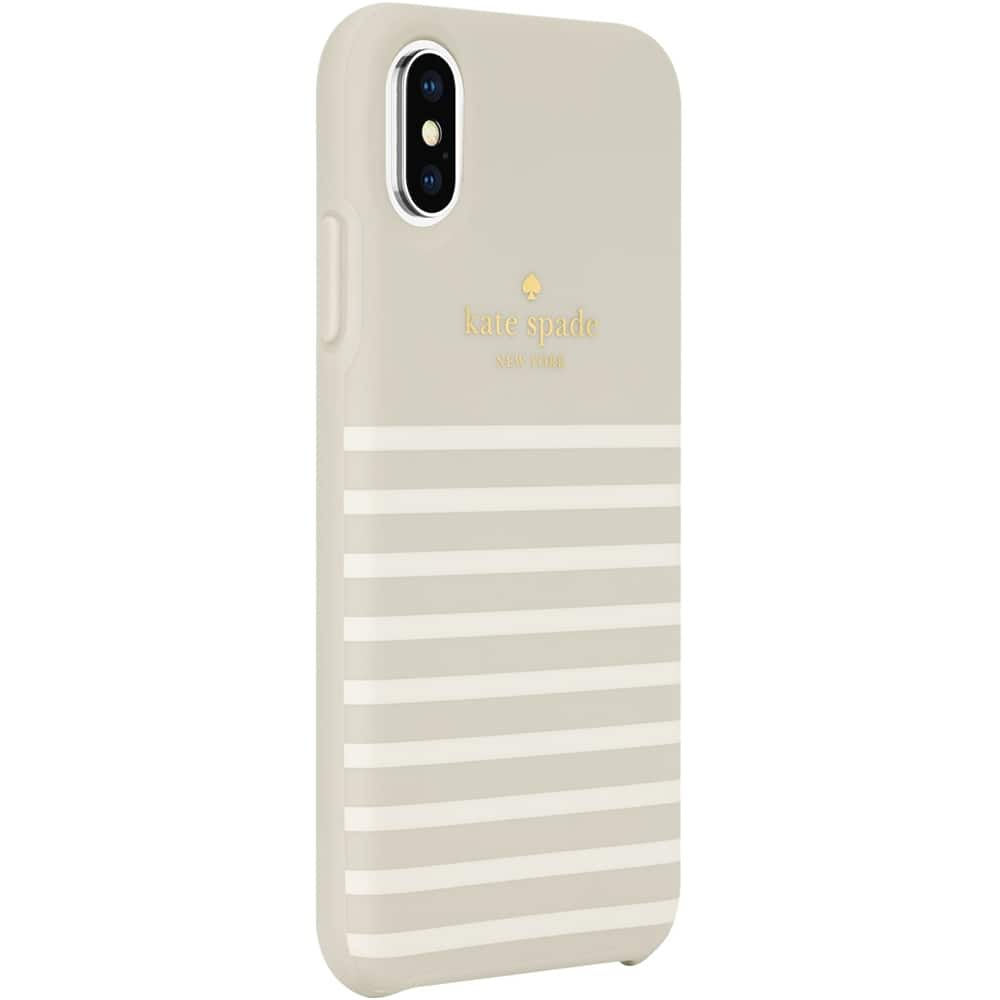 soft touch comold case for apple iphone x and xs - cream/soft touch comold feeder stripe clocktower