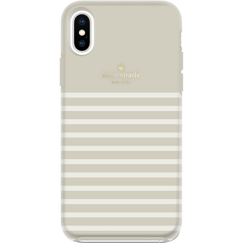 soft touch comold case for apple iphone xs max - cream/soft touch comold feeder stripe clocktower