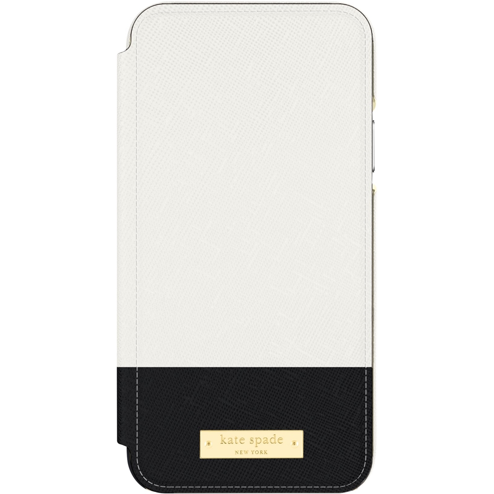kate spade new york Wrap Folio Case for Apple® iPhone® XR Black/Cement/Gold  Logo KSIPH-120-CBCMB - Best Buy