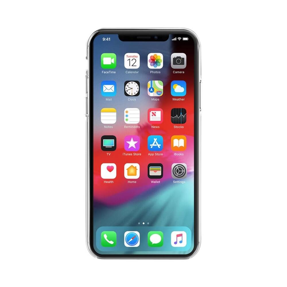 protective hardshell case for apple iphone xs max - clear/charlotte stripe white glitter protective hardshell case for apple iphone xs max - clear/charlotte stripe white glitter
