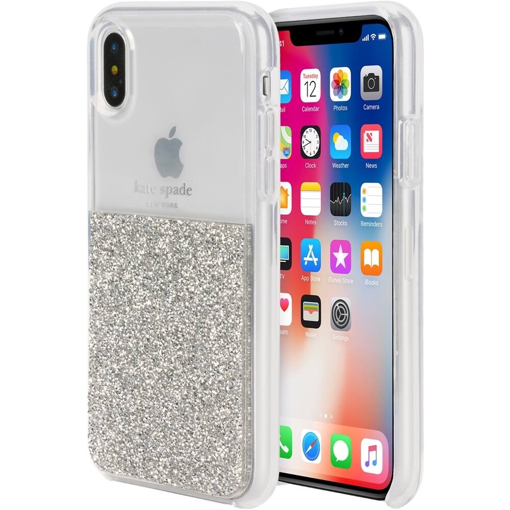 Alt View 12. kate spade new york - Case for Apple® iPhone® X and XS - Silver.