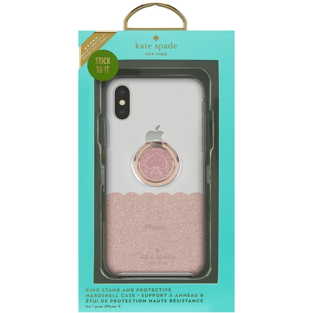 case for apple iphone xr - clear/scallop rose gold