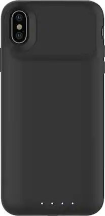 Front. mophie - Juice Pack Air External Battery Case with Wireless Charging for Apple® iPhone® X - Black.
