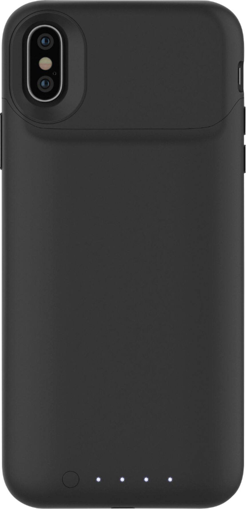 Front. mophie - Juice Pack Air External Battery Case with Wireless Charging for Apple® iPhone® X - Black.