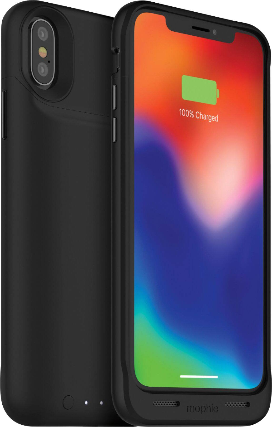 Alt View 15. mophie - Juice Pack Air External Battery Case with Wireless Charging for Apple® iPhone® X - Black.
