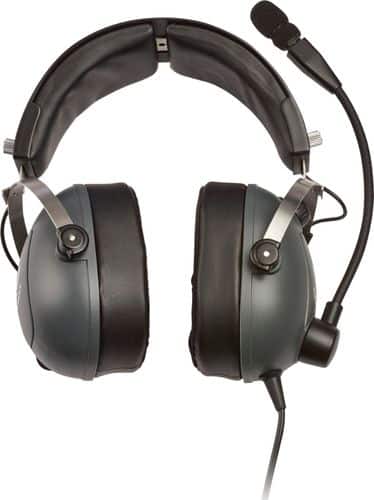 Thrustmaster - T.Flight U.S. Air Force Edition Wired Stereo Gaming Headset for PC, PlayStation 4, Xbox One and Most Mobile Devices - Gray