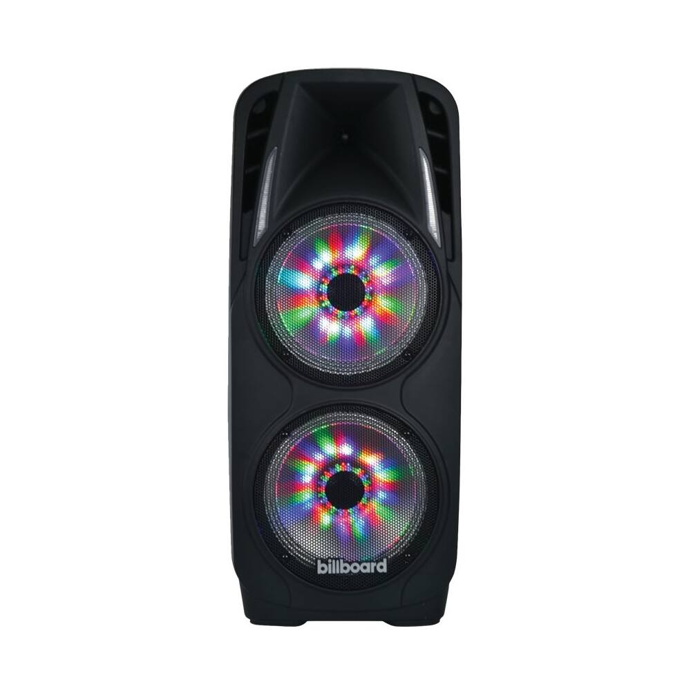 Front. Billboard - Dual 10" 6000W PA Speaker - Black.