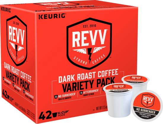 REVV - Coffee Variety Pack K-Cup Pods (42-Pack) - Front_Zoom. 1 of 9 . Swipe left for next.