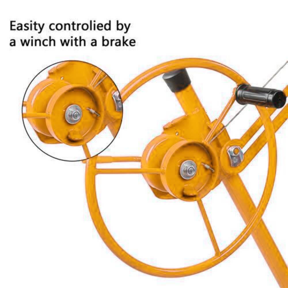 Easily controlled by a winch with a brake