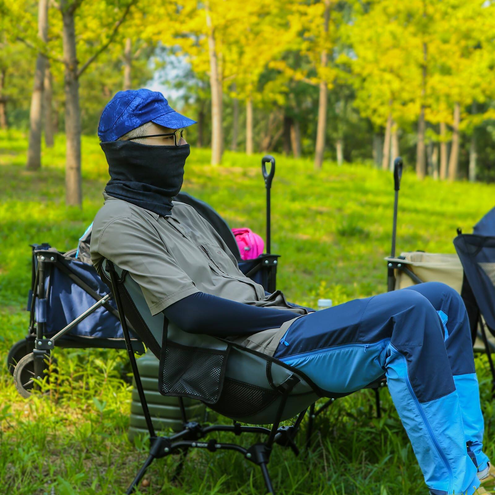 Alt View 4. JETRANSPORT - Portable Camping Chair Ultralight Folding Chairs Outdoor For Camp Hiking Backpacking Lawn Beach Sports - 2pz Navy Small.