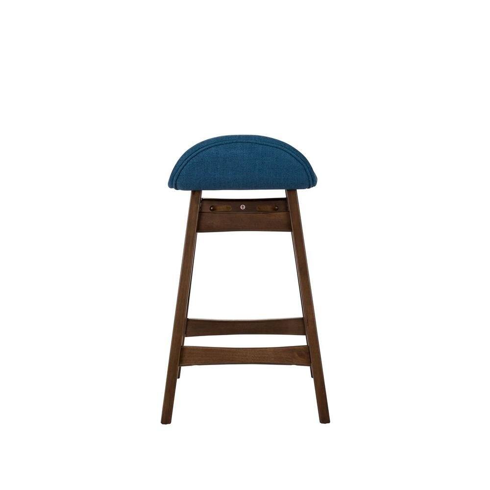 Front. Starlight Canyon Home - Brown Wooden Counter Height Chair with Back – Stylish Bar Stools for Kitchen - Brown.