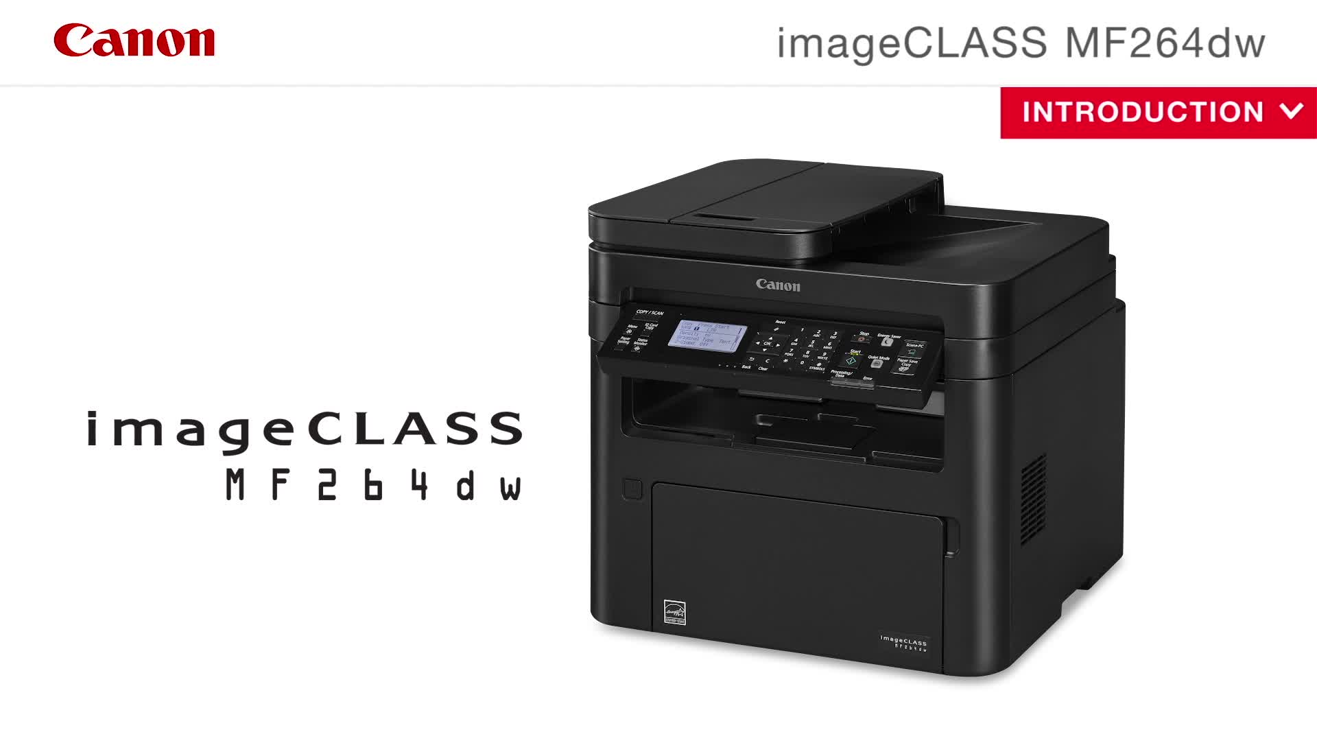 Canon imageCLASS MF264dw Wireless BlackandWhite AllInOne Laser