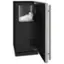 Left. U-Line - 3 Class Series 15" 90-Lb. Freestanding Icemaker - Stainless Solid.