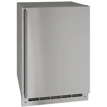 Front. U-Line - 5.4 Cu. Ft. Built-In Mini Fridge - Stainless Steel.