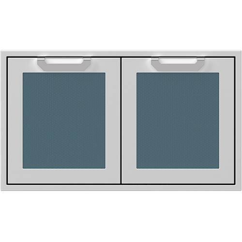 Front. Hestan - AGSD Series 36" Outdoor Double Storage Doors - Pacific Fog.