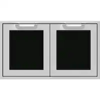 Hestan - AGSD Series 36" Outdoor Double Storage Doors - Stealth - Front_Zoom