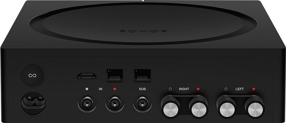 Back View: Sonos - Amp 250W 2.1-Ch Amplifier - Black