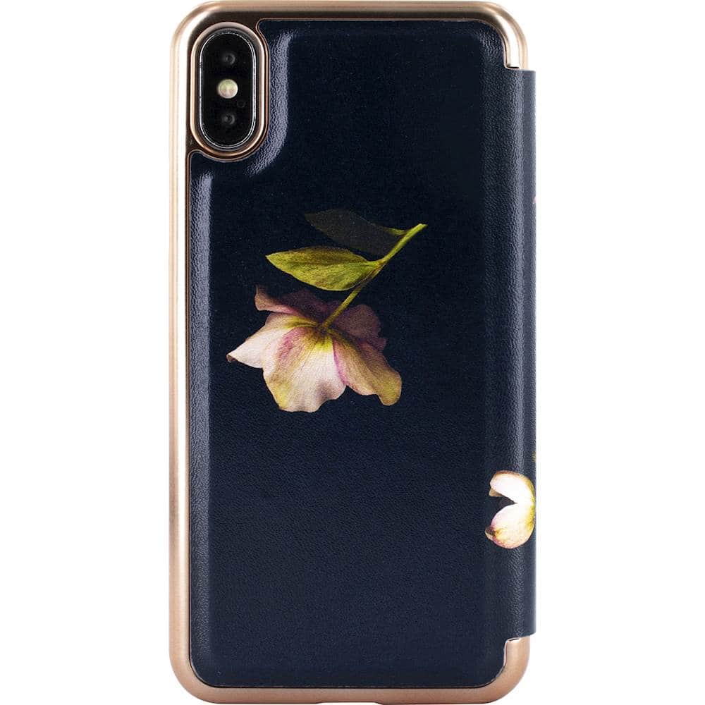 mirror folio case for apple iphone x and xs - black mirror folio case for apple iphone x and xs - black