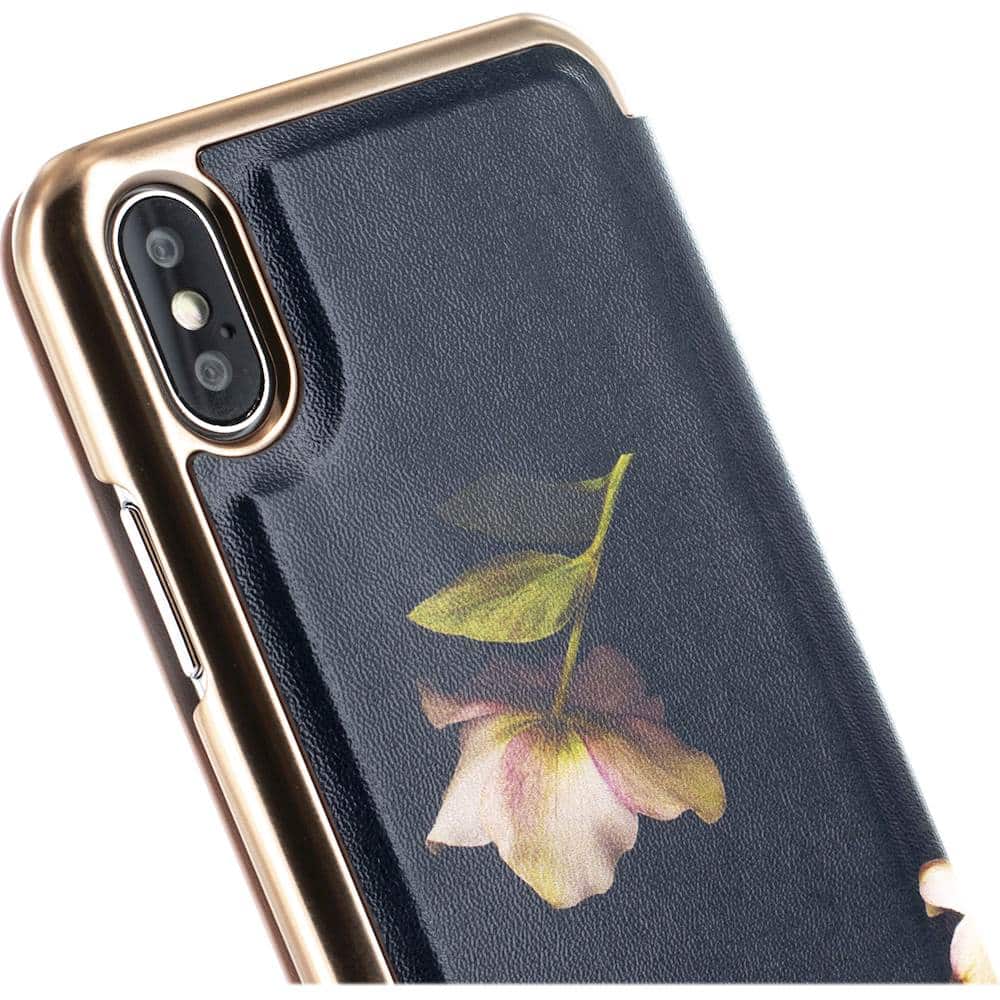 mirror folio case for apple iphone x and xs - black mirror folio case for apple iphone x and xs - black