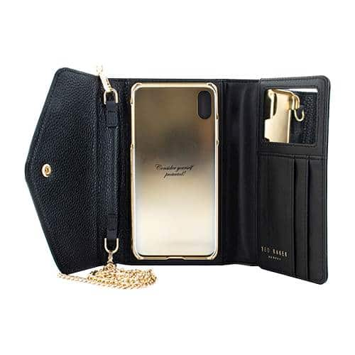 selie purse case for apple iphone xs max - black