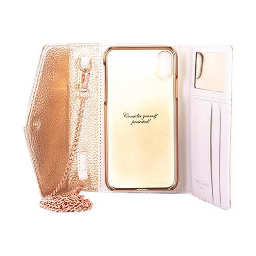selie purse case for apple iphone xs max - rose gold