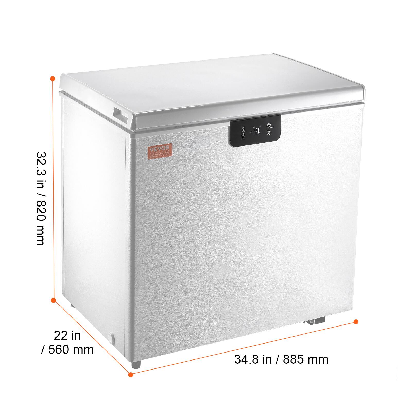 32.3 in / 820 mm  
22 in / 560 mm  
34.8 in / 885 mm