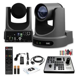 Move SE PTZ Camera with 20x Optical Zoom (Gray) (PT20X-SE-GY-G3) + PTZOptics PT-JOY-G4 Controller