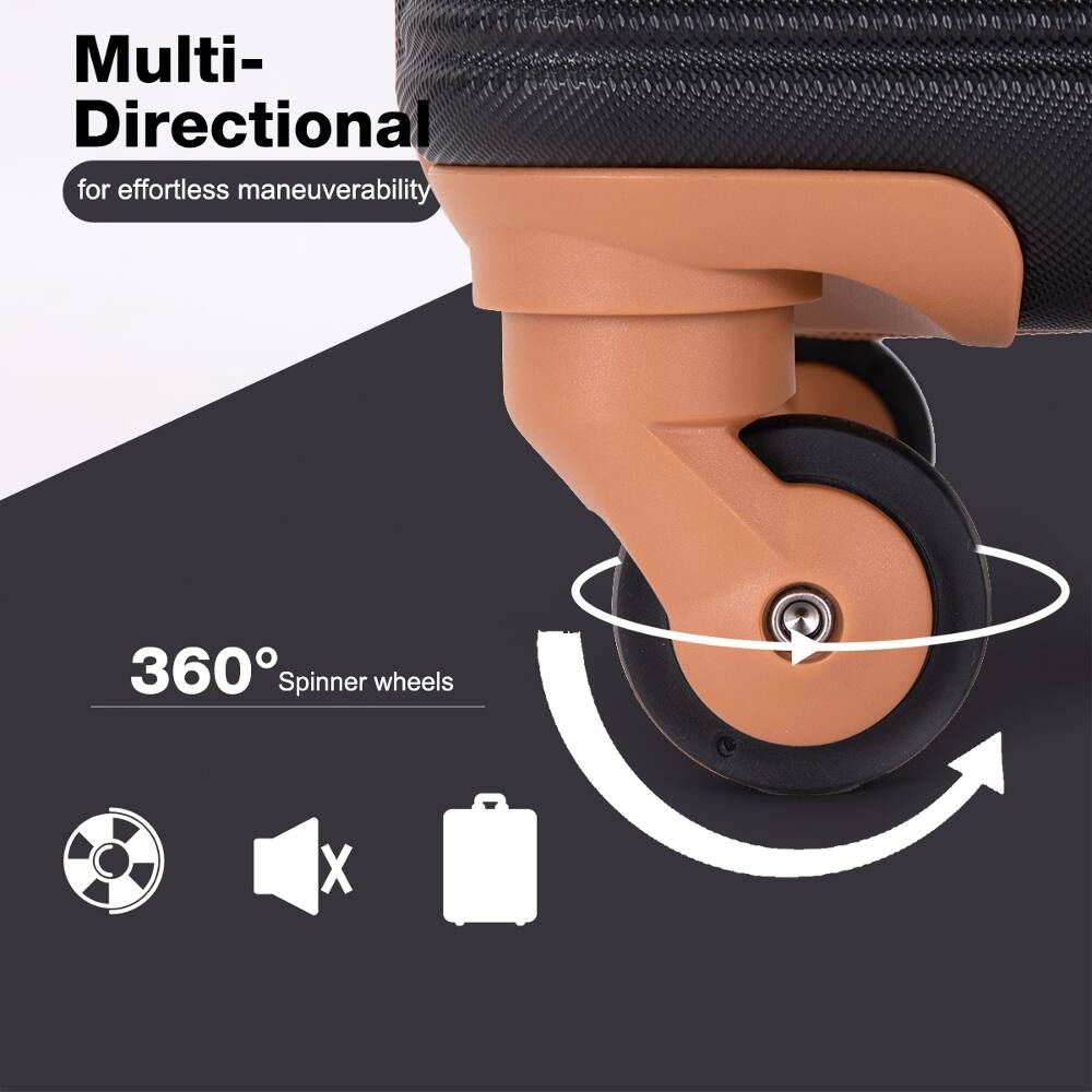 Multi-Directional for effortless maneuverability  
360° Spinner wheels