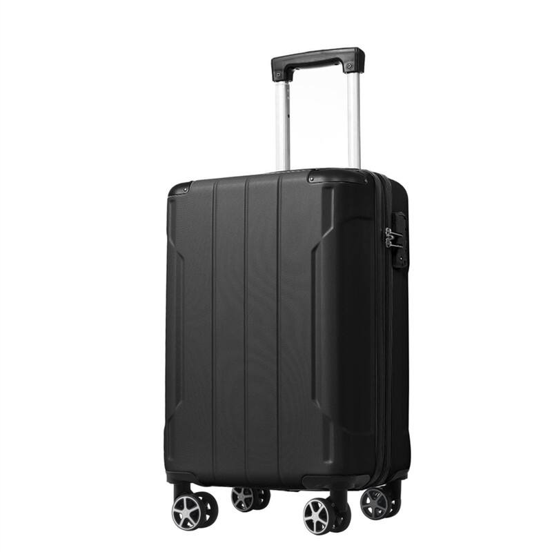 Alt View 7. HTUTWOO - Luggage Sets 3 Piece for Travel - Expandable Hardshell ABS Suitcases with Double Spinner and TSA Lock, 20"/24"/28" - Black.