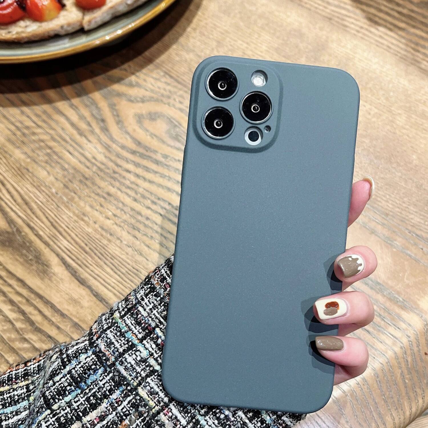 Angle. Stock Preferred - Ultra-Thin Shockproof Case Cover for iPhone 16 Pro Grey - Grey.