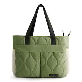 Bagsmart - Paz 23L Commuter Tote, Water-Resistant Tote with 15.6" Laptop Compartment for Work & Travel - Moss