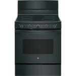 GE - 5.0 Cu. Ft. Self-Cleaning Freestanding Electric Range - Black - Front_Standard