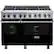 Front. Viking - Freestanding Double Oven LP Gas Range - Black.
