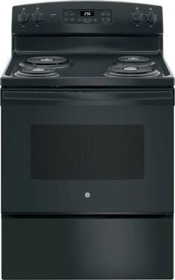 GE - 5.0 Cu. Ft. Self-Cleaning Freestanding Electric Range - Black