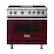 Front. Viking - 5.6 Cu. Ft. Self-Cleaning Freestanding Dual Fuel Convection Range - Burgundy.