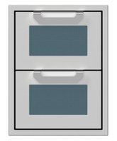 Hestan - AGDR Series 16" Outdoor Double Storage Drawers - Pacific Fog - Angle_Zoom
